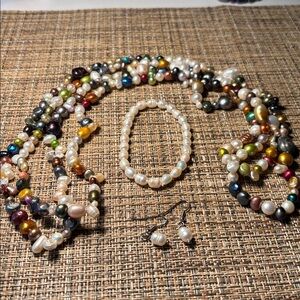 Multicolor “Baroque” Pearl Jewelry Set